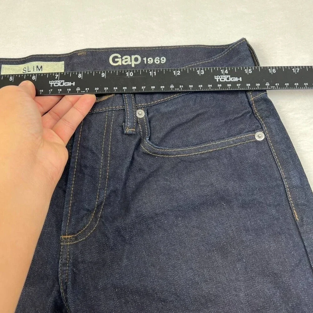 Gap 1969 Jeans Men 28 x30 Black Denim‎ Pants Slim Fit